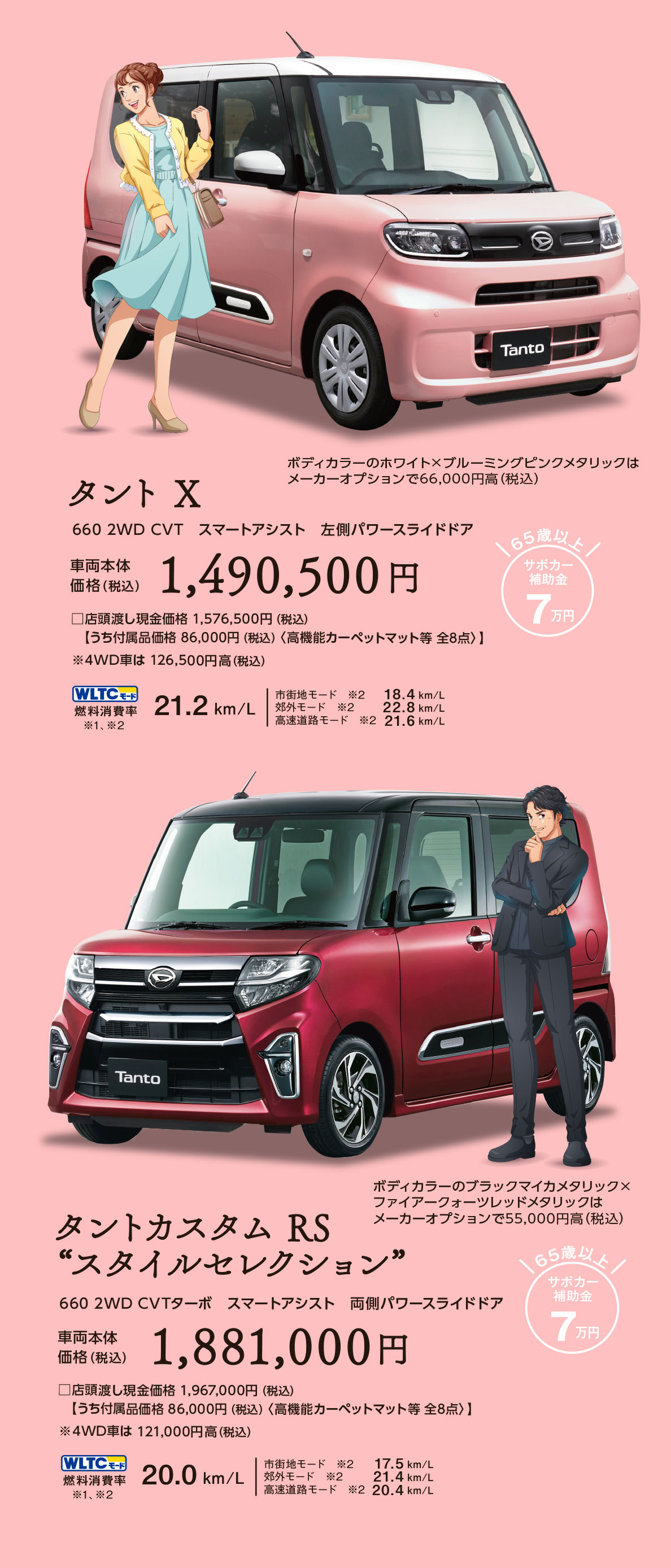 タント、タントカスタム